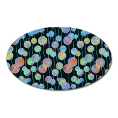 Multi-colored Circles Oval Magnet by SychEva