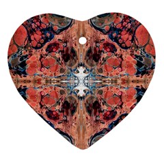 Abstract Marbled Patterns Ornament (heart)