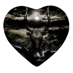 Creepy Mythological Artwork Collage Ornament (heart)