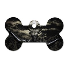 Creepy Mythological Artwork Collage Dog Tag Bone (two Sides) by dflcprintsclothing