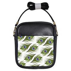 Peacock Feather Girls Sling Bag