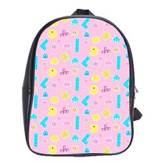 Arcade Dreams Pink School Bag (xl) by thePastelAbomination