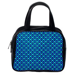 Blue Circles On A Dark Blue Background Classic Handbag (one Side) by SychEva