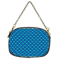 Blue Circles On A Dark Blue Background Chain Purse (one Side) by SychEva