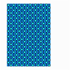 Blue Circles On A Dark Blue Background Small Garden Flag (two Sides) by SychEva