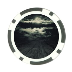 Dark Night Landscape Scene Poker Chip Card Guard by dflcprintsclothing