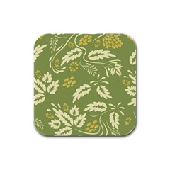 Folk Flowers Pattern Floral Surface Design Seamless Pattern Rubber Square Coaster (4 Pack)  by Eskimos