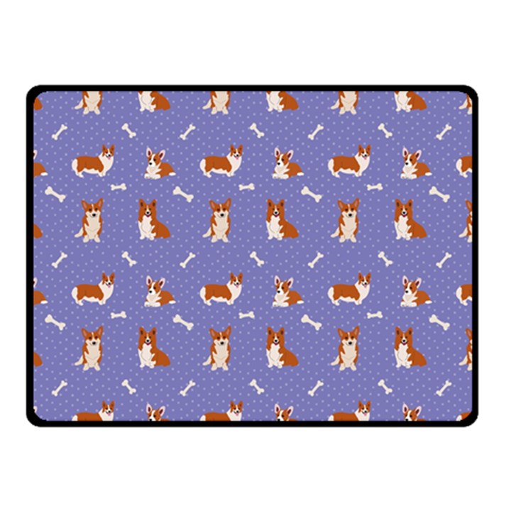 Cute Corgi Dogs Fleece Blanket (Small)