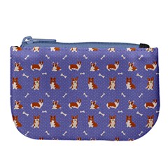 Cute Corgi Dogs Large Coin Purse by SychEva