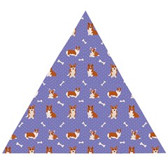 Cute Corgi Dogs Wooden Puzzle Triangle by SychEva