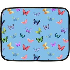 Multicolored Butterflies Whirl Fleece Blanket (mini) by SychEva