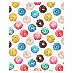 Delicious Multicolored Donuts On White Background Drawstring Bag (small) by SychEva