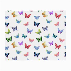 Cute Bright Butterflies Hover In The Air Small Glasses Cloth (2 Sides) by SychEva