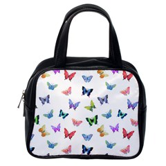 Cute Bright Butterflies Hover In The Air Classic Handbag (one Side) by SychEva