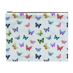 Cute Bright Butterflies Hover In The Air Cosmetic Bag (xl) by SychEva