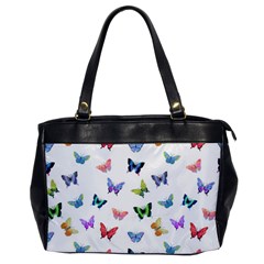 Cute Bright Butterflies Hover In The Air Oversize Office Handbag by SychEva