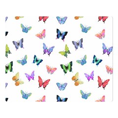 Cute Bright Butterflies Hover In The Air Double Sided Flano Blanket (large)  by SychEva