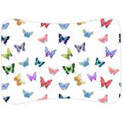 Cute Bright Butterflies Hover In The Air Velour Seat Head Rest Cushion by SychEva