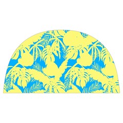 Yellow And Blue Leafs Silhouette At Sky Blue Anti Scalding Pot Cap