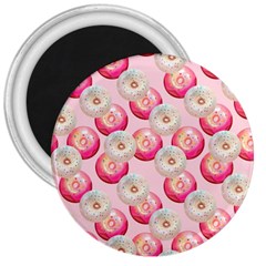 Pink And White Donuts 3  Magnets by SychEva