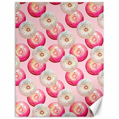 Pink And White Donuts Canvas 12  X 16  by SychEva