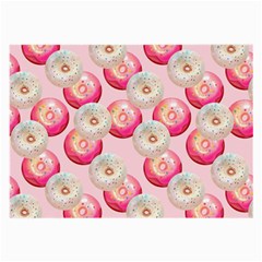 Pink And White Donuts Large Glasses Cloth by SychEva