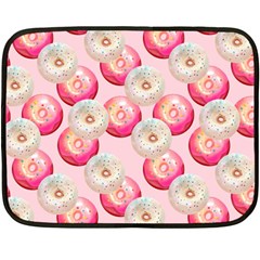 Pink And White Donuts Fleece Blanket (mini) by SychEva