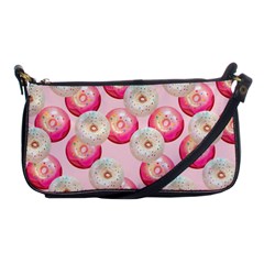 Pink And White Donuts Shoulder Clutch Bag by SychEva