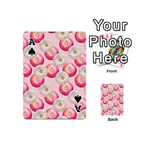 Pink And White Donuts Playing Cards 54 Designs (Mini) Front - SpadeA