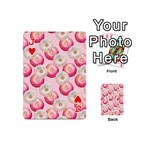 Pink And White Donuts Playing Cards 54 Designs (Mini) Front - HeartJ