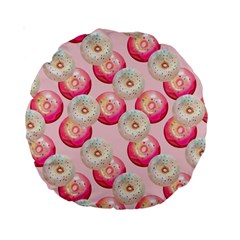 Pink And White Donuts Standard 15  Premium Round Cushions by SychEva