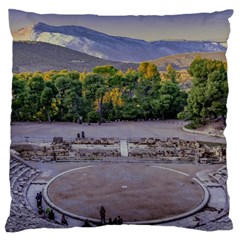 Epidaurus Theater, Peloponnesse, Greece Large Cushion Case (One Side)