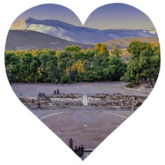 Epidaurus Theater, Peloponnesse, Greece Wooden Puzzle Heart