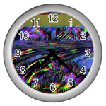 Unadjusted Tv Screen Wall Clock (Silver) Front