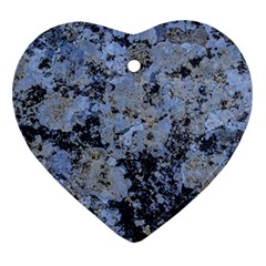 Marble Texture Top View Ornament (heart)