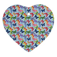 Beautiful Bright Butterflies Are Flying Ornament (heart) by SychEva