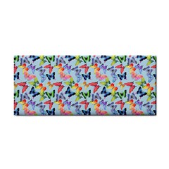 Beautiful Bright Butterflies Are Flying Hand Towel by SychEva