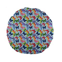 Beautiful Bright Butterflies Are Flying Standard 15  Premium Round Cushions by SychEva