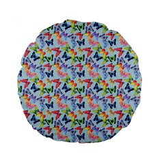 Beautiful Bright Butterflies Are Flying Standard 15  Premium Flano Round Cushions by SychEva