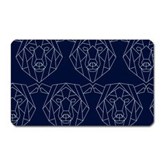 Polygonal Bear Pattern Design Magnet (Rectangular)