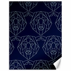 Polygonal Bear Pattern Design Canvas 12  x 16 