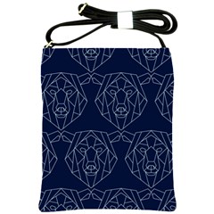 Polygonal Bear Pattern Design Shoulder Sling Bag