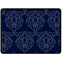 Polygonal Bear Pattern Design Fleece Blanket (Large) 