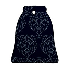 Polygonal Bear Pattern Design Ornament (Bell)