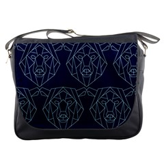 Polygonal Bear Pattern Design Messenger Bag