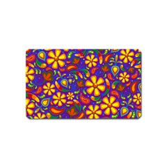 Gay Pride Rainbow Floral Paisley Magnet (name Card)