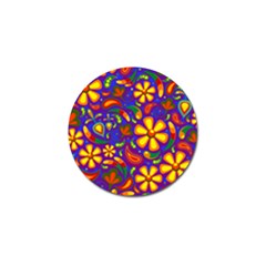 Gay Pride Rainbow Floral Paisley Golf Ball Marker (10 Pack)