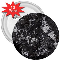 Dark Marble Camouflage Texture Print 3  Buttons (10 Pack)  by dflcprintsclothing