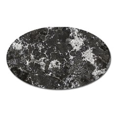 Dark Marble Camouflage Texture Print Oval Magnet by dflcprintsclothing