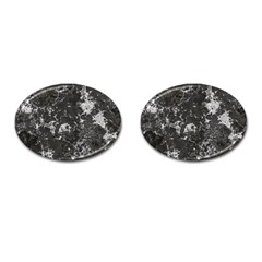 Dark Marble Camouflage Texture Print Cufflinks (oval) by dflcprintsclothing